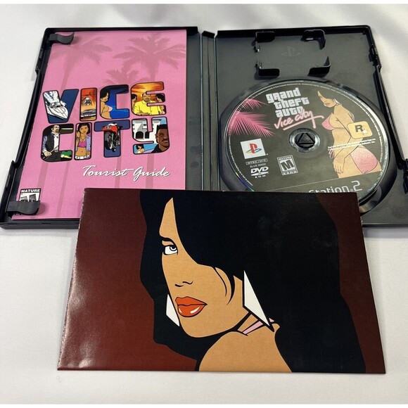 Grand Theft Auto: Vice City GTA (PlayStation 2, 2002) COMPLETE W/ MAP & TESTED - Picture 4 of 11